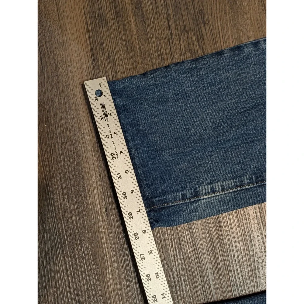 Levis 501 Original Fit Mens Distressed Straight Leg Jeans Blue W36 L34 (Fits 35)